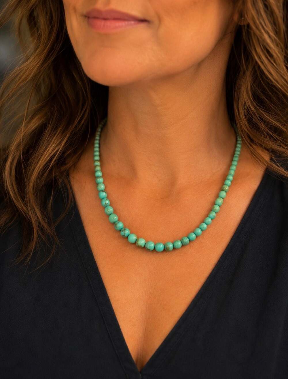 DTR Jay King Sterling Silver Turquoise Beaded Necklace